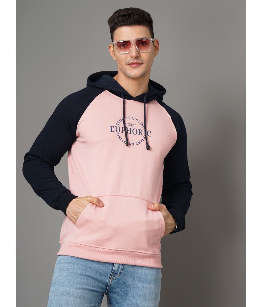     			Paul Street Cotton Blend Hooded Men's Sweatshirt - Pink ( Pack of 1 )