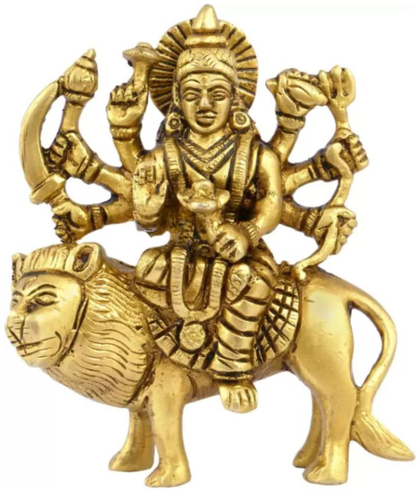     			SheeYaash Brass Goddess Durga Idol ( 10 cm )