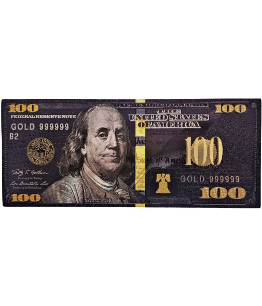     			USA 100 DOLLAR 24 KT GOLD PLATED NOTE IN NEW CONDITION