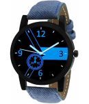 selloria Blue PU Analog Men's Watch