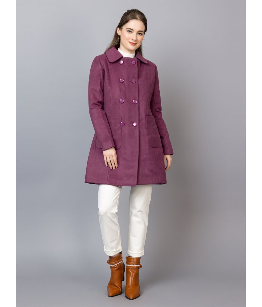     			Chkokko - Tweed Purple Over coats