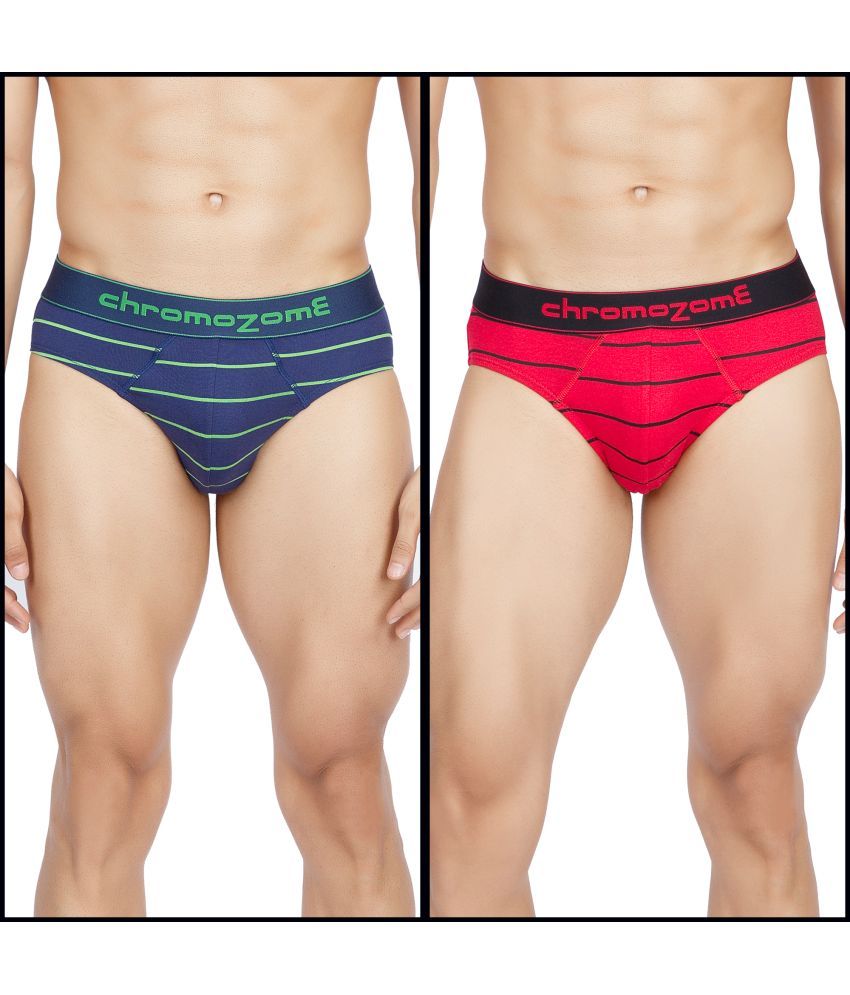     			Chromozome Multicolor CZ 310 Pack of 2 Cotton Men Briefs ( Pack of 2 ) - Assorted