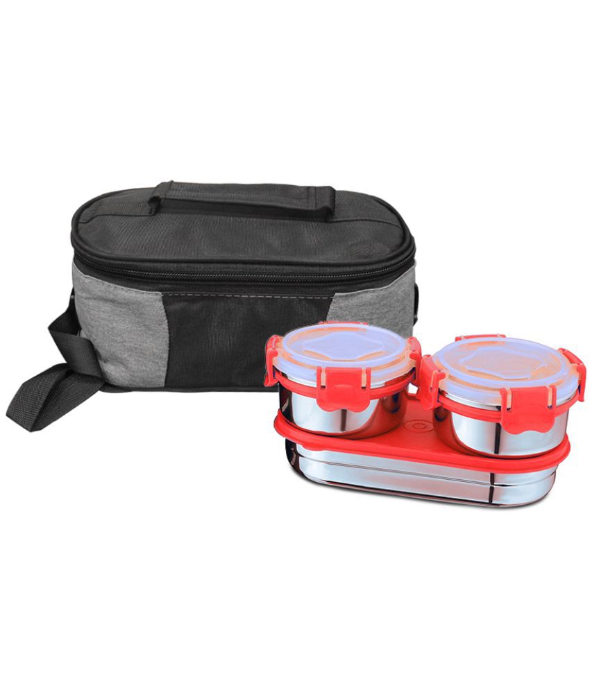     			HOMETALES Stainless Steel Lunch Box 3 - Container ( Pack of 1 )