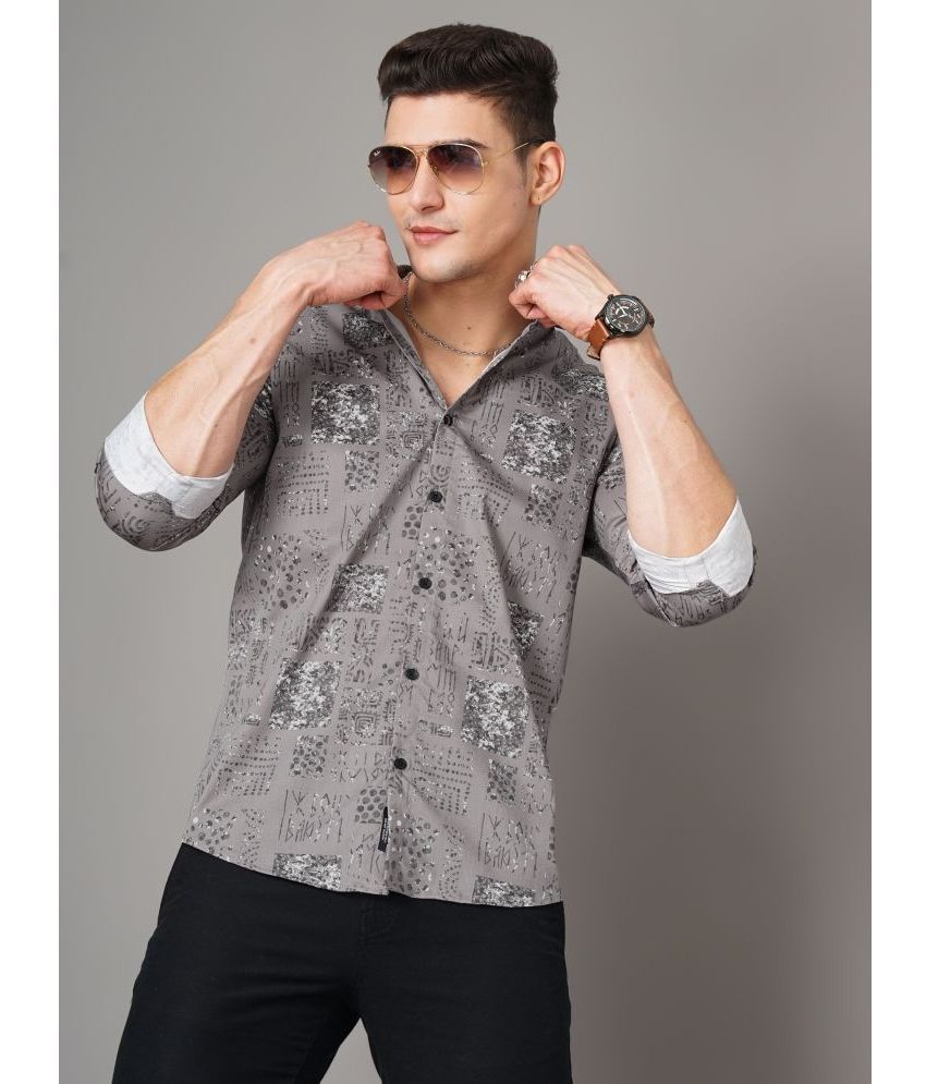     			Paul Street Polyester Slim Fit Printed Full Sleeves Men's Casual Shirt - Brown ( Pack of 1 )