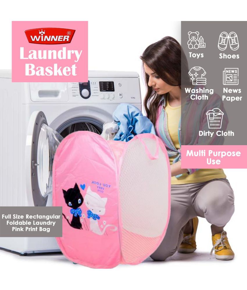    			WINNER Pink Laundry Bag