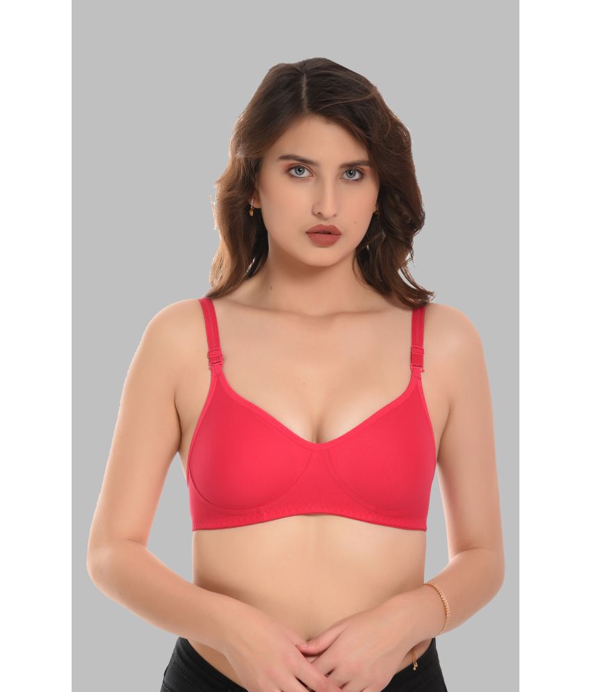     			Elina Pink Cotton Non Padded Women's T-Shirt Bra ( Pack of 1 )