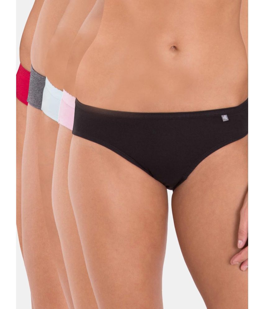     			Jockey 1410 Women's Super Combed Cotton Bikini- Assorted(Pack of 5 - Color & Prints May Vary)