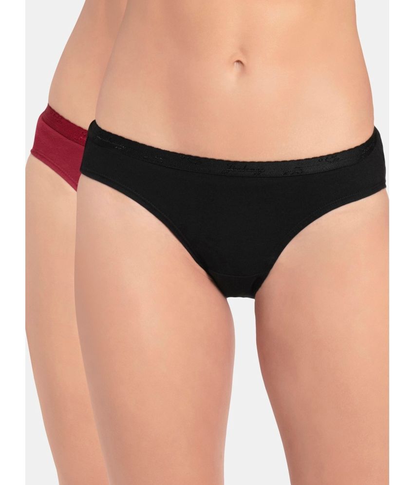     			Jockey 1525 Women's Super Combed Cotton Bikini - Dark Assorted(Pack of 2- Color & Prints May Vary)