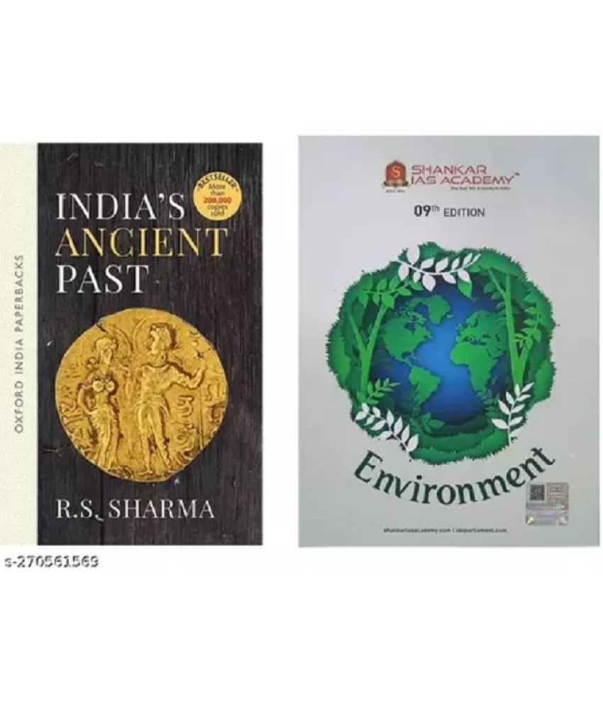     			COMBO OF India's Ancient Past By R.S Sharma + Environment for IAS by Shankar 9 Editon (English) Set Of 2 Books