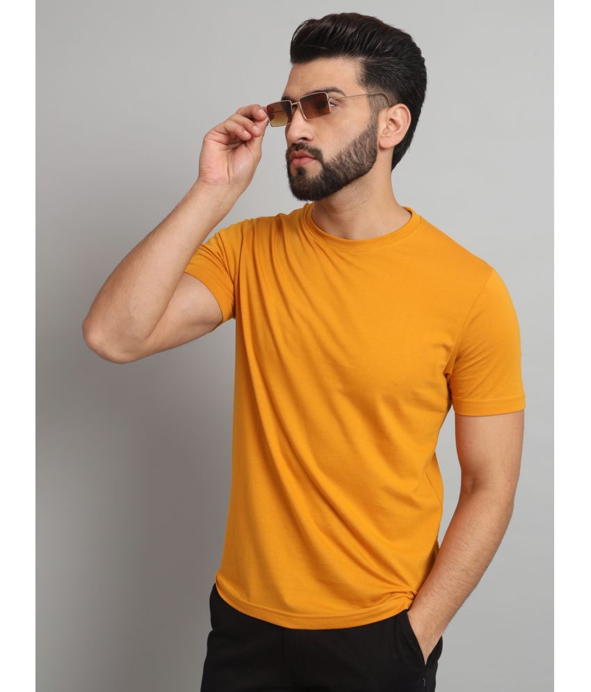     			EMERALD APPAREL TRADING Pack of 1 Cotton Blend Regular Fit Men's T-Shirt ( Mustard )