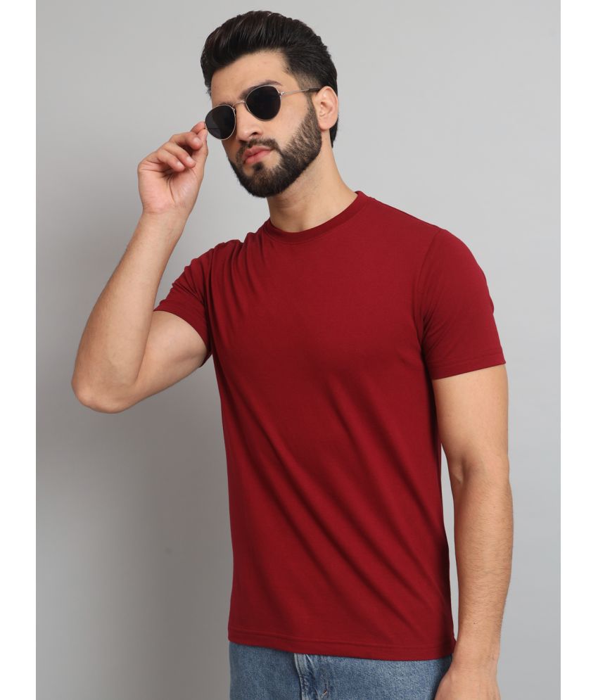    			EMERALD APPAREL TRADING Cotton Blend Regular Fit Solid Half Sleeves Men's T-Shirt - Red ( Pack of 1 )