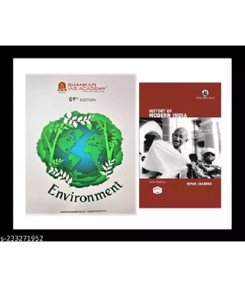     			History of Modern India by Bipin Chandra (Bipin Chandra History book)+ Environment by IAS Shanker - 9/edition, 2022-23| UPSC | Civil Services Exam | State Administrative Exams
