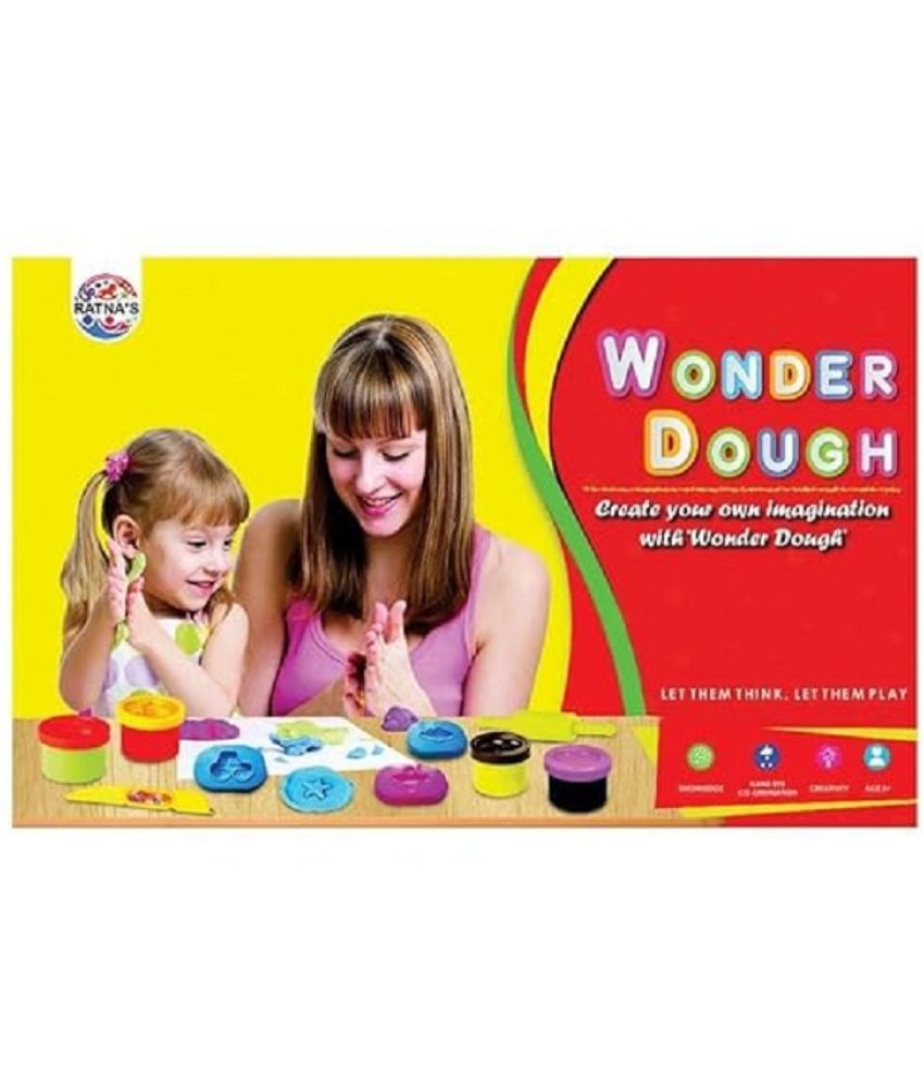     			Ratna's Creative & Artistic Wonder Soft Clay Art Non Toxic Dough for Kids to Make Different Objects Out of Dough. ( EN 71 PART3 Certified Dough)