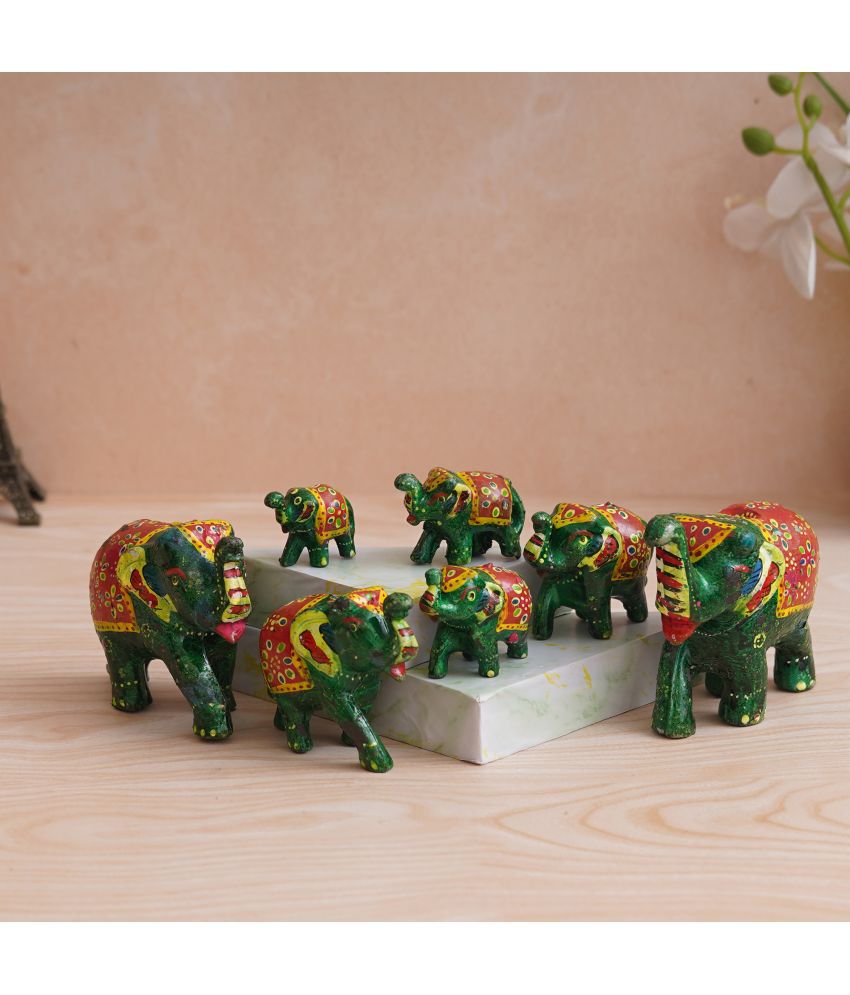     			eCraftIndia Animal Showpiece 10 cm - Pack of 7