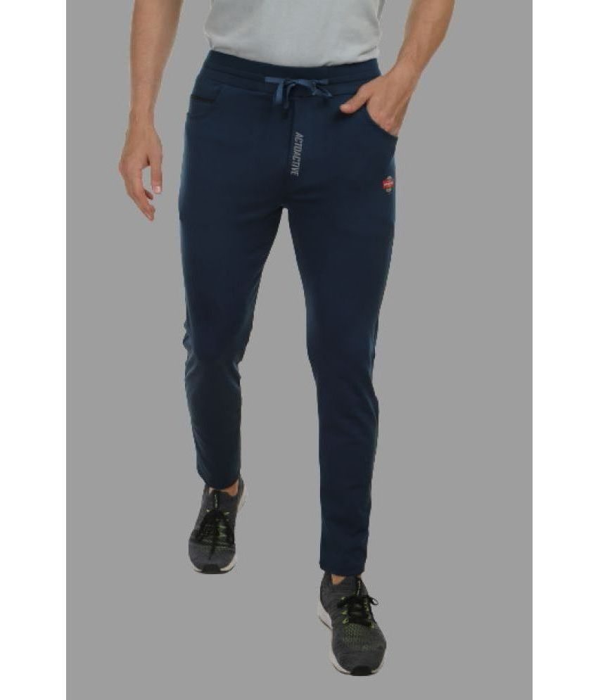     			ACTOACTIVE Navy Lycra Men's Sports Trackpants ( Pack of 1 )