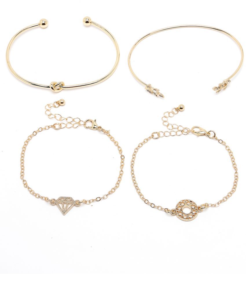     			Scintillare by Sukkhi Gold Bracelet ( Pack of 4 )