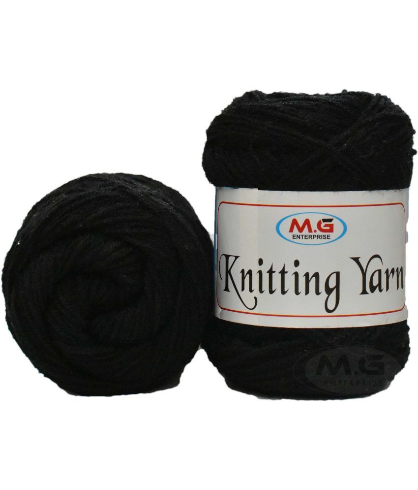     			100% Acrylic Wool  Black  100 gms - Art-AHI