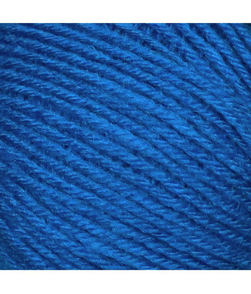     			100% Acrylic Wool Deep Blue (12 pc) Smart Baby 4 ply Wool Ball Hand Knitting Wool/Art Craft Soft Fingering Crochet Hook Yarn, Needle Knitting Yarn Thread Dye C DB