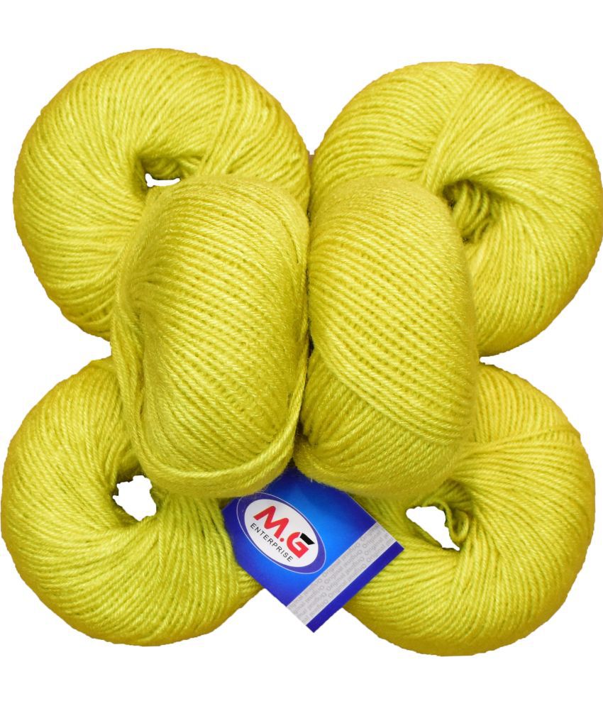     			100% Acrylic Wool Lemon (6 pc) Baby Soft Wool Ball Hand Knitting Wool/Art Craft Soft Fingering Crochet Hook Yarn, Needle Knitting Yarn Thread Dyed