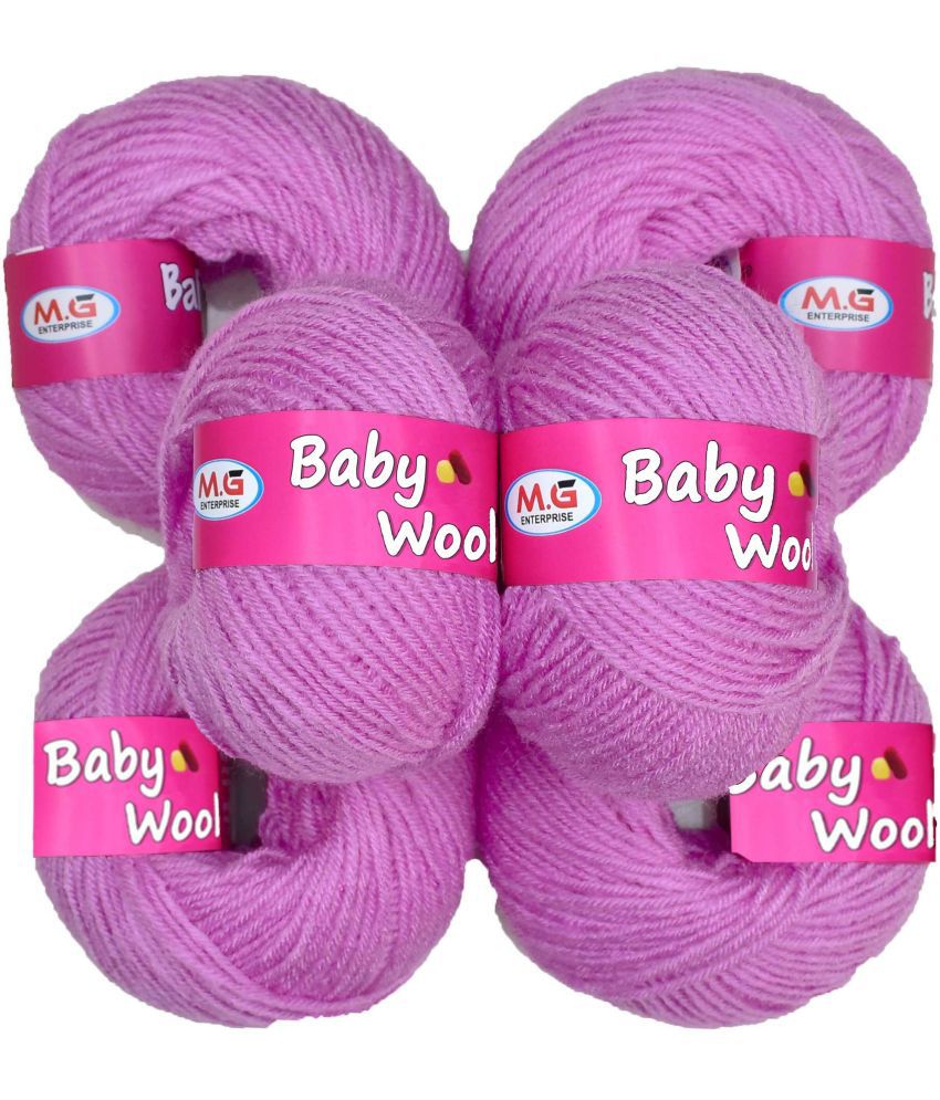     			100% Acrylic Wool  Purple 6 Pc Baby Wool 4 ply Wool -Z Art-HB