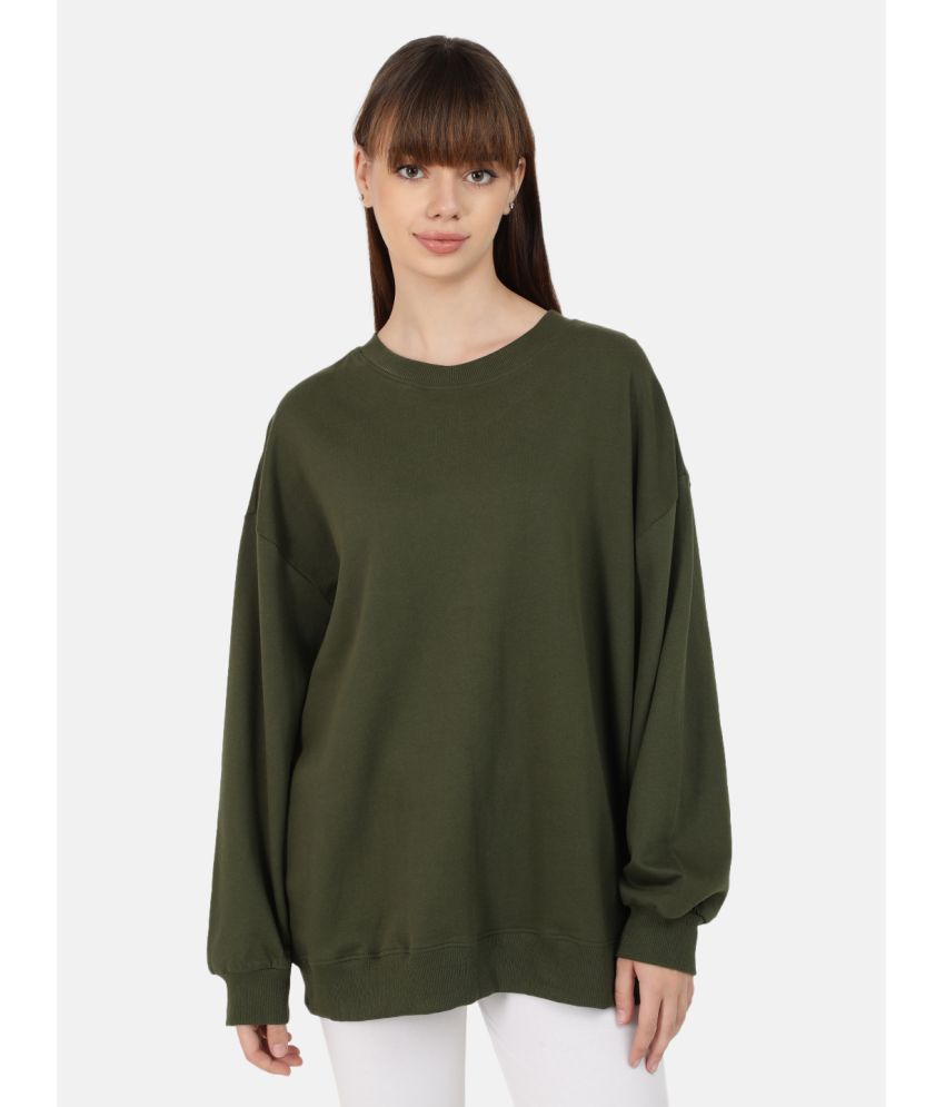     			Bene Kleed Cotton Women's Non Hooded Sweatshirt ( Olive )