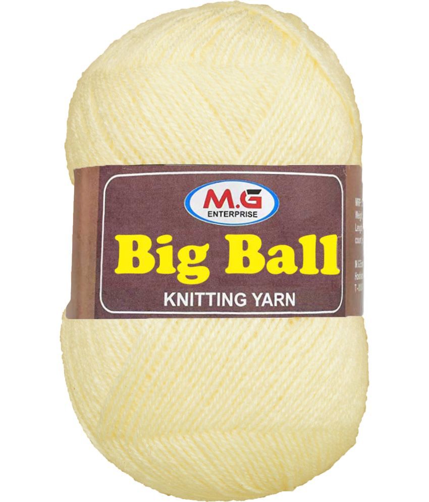     			Bigboss  Cream 200 gms Wool Ball Hand knitting wool- Art-AJD