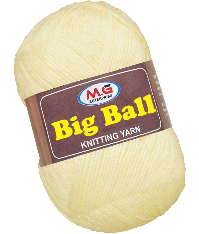     			Bigboss  Cream 600 gms Wool Ball Hand knitting wool- Art-AJD