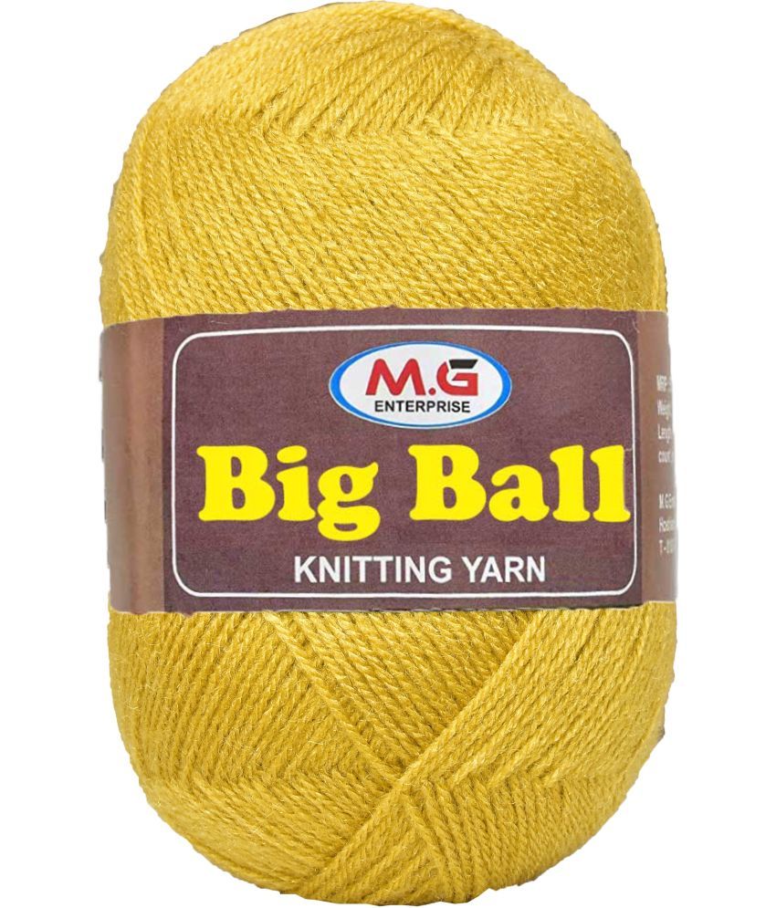     			Bigboss  Mustard 200 gms Wool Ball Hand knitting wool- Art-AAI