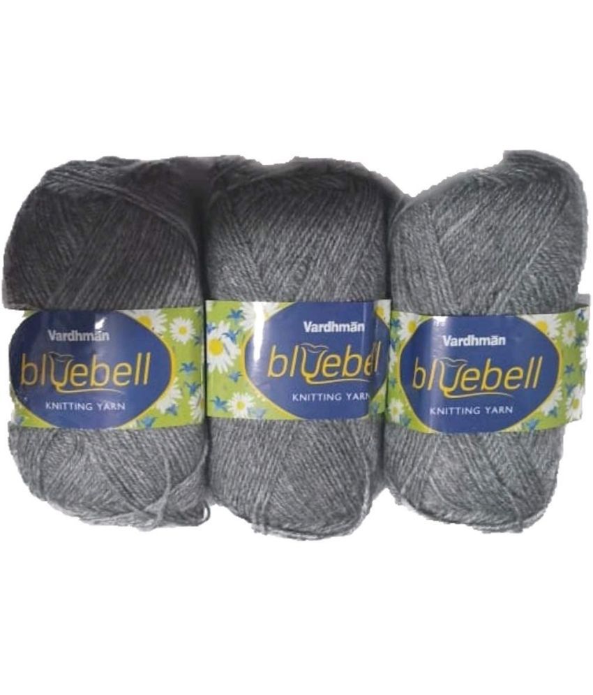     			Bluebell 300 gm Wool Ball Hand Knitting Wool & Art Craft Soft Fingering Crochet Hook Yarn Needles Acrylic Knitting Yarn Thread Dyed(100gm Each)