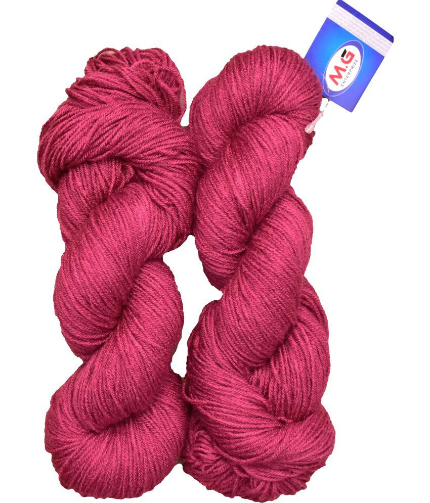     			Brilon Cherry (200 gm)  Wool Hank Hand knitting wool / Art Craft soft fingering crochet hook yarn, needle knitting yarn thread dye I JE