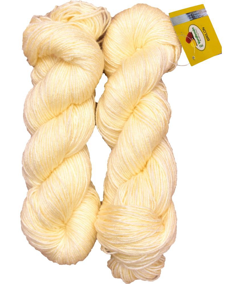     			Brilon Cream (300 gm)  Wool Hank Hand knitting wool / Art Craft soft fingering crochet hook yarn, needle knitting yarn thread dye P QE