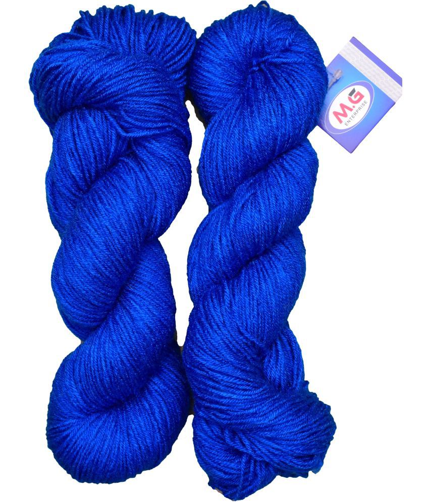     			Brilon Deep Blue (300 gm)  Wool Hank Hand knitting wool / Art Craft soft fingering crochet hook yarn, needle knitting yarn thread dyed