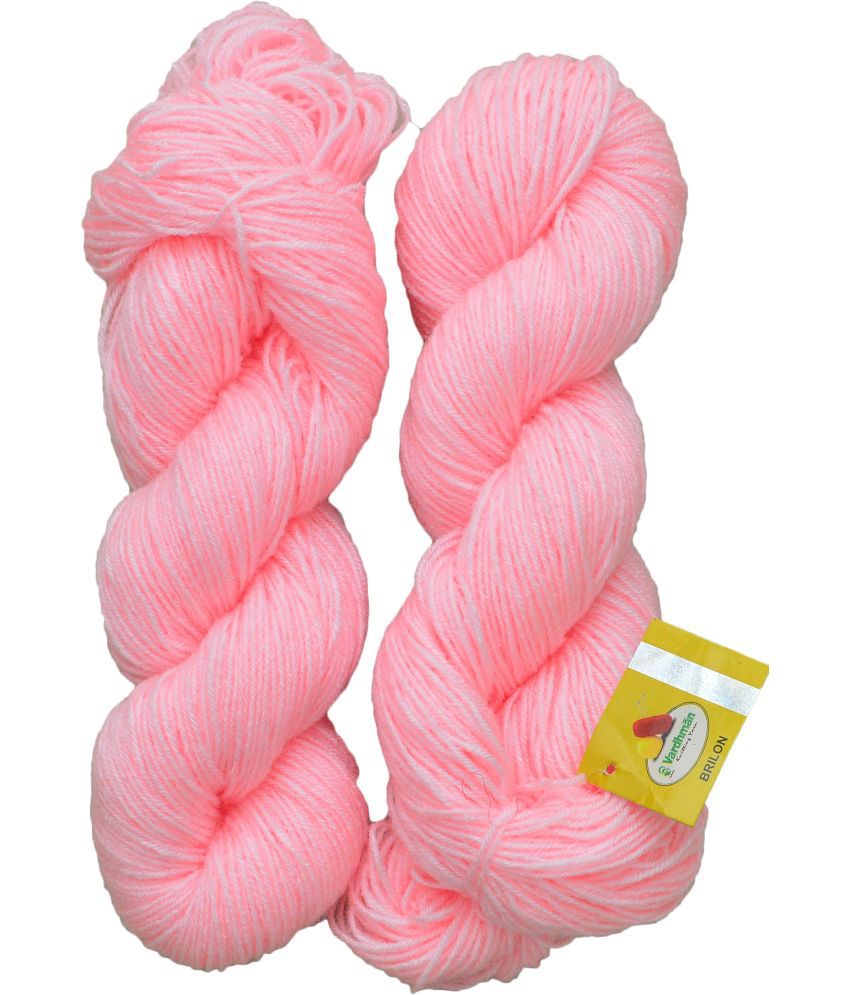     			Brilon Pink (400 gm)  Wool Hank Hand knitting wool / Art Craft soft fingering crochet hook yarn, needle knitting yarn thread dye F GF