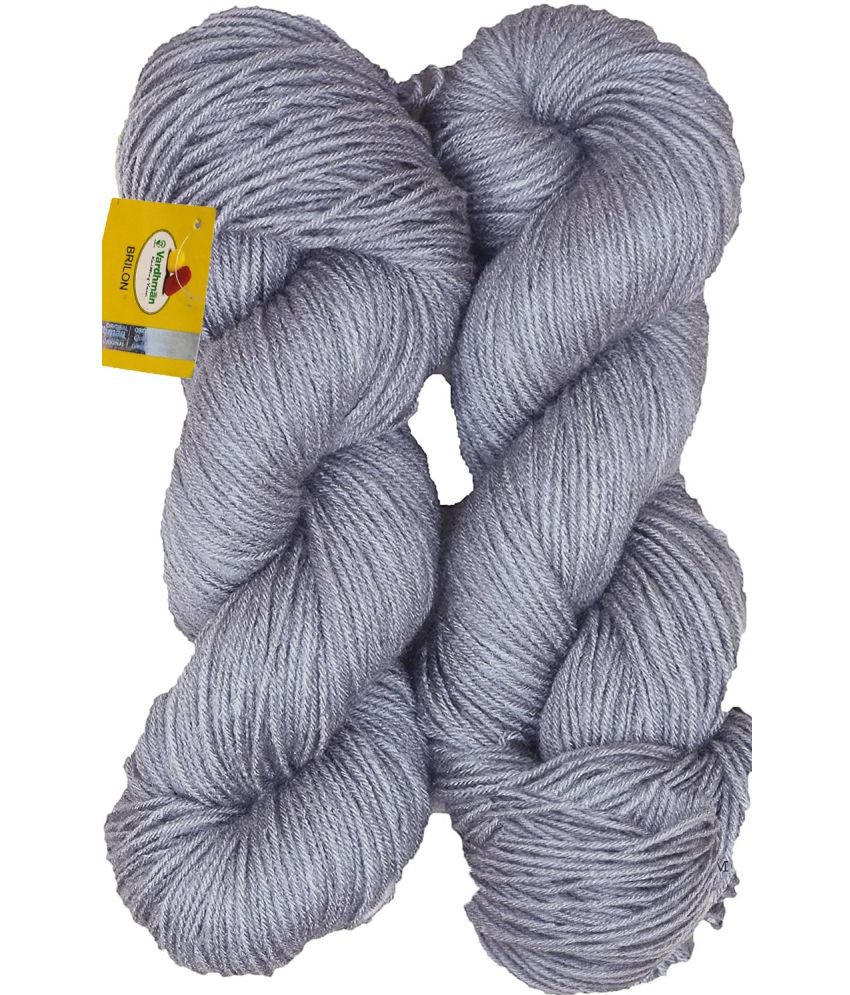     			Brilon Steel Grey (300 gm)  Wool Hank Hand knitting wool / Art Craft soft fingering crochet hook yarn, needle knitting yarn thread dye Z AG