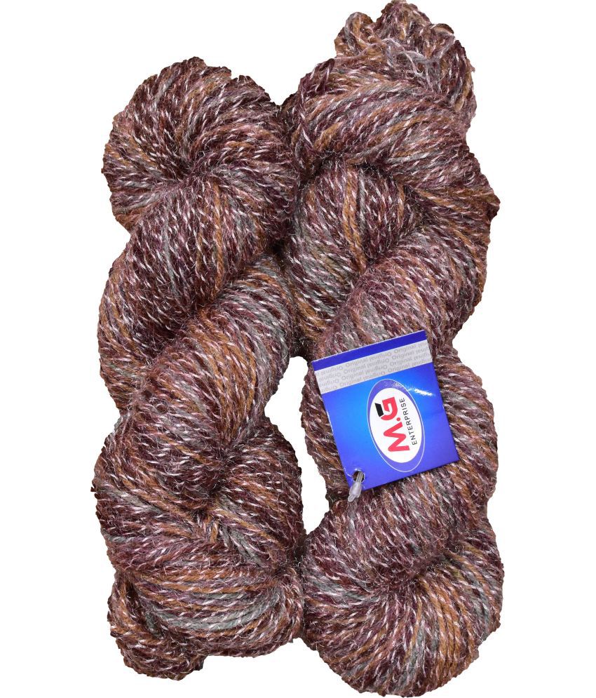     			Charming Coffee (200 gm)  Wool Hank Hand knitting wool / Art Craft soft fingering crochet hook yarn, needle knitting yarn thread dyed.