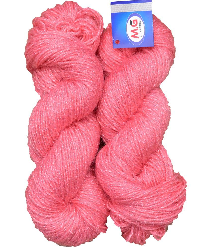     			Charming Light Salmon (200 gm)  Wool Hank Hand knitting wool / Art Craft soft fingering crochet hook yarn, needle knitting yarn thread dyed.