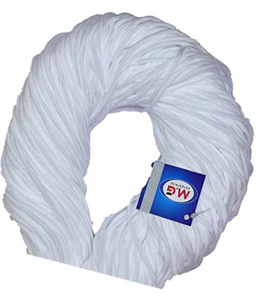     			Cream 100 mtr  Braided Cord Thread Nylon knot Rope sturdy cording- Art-ABED