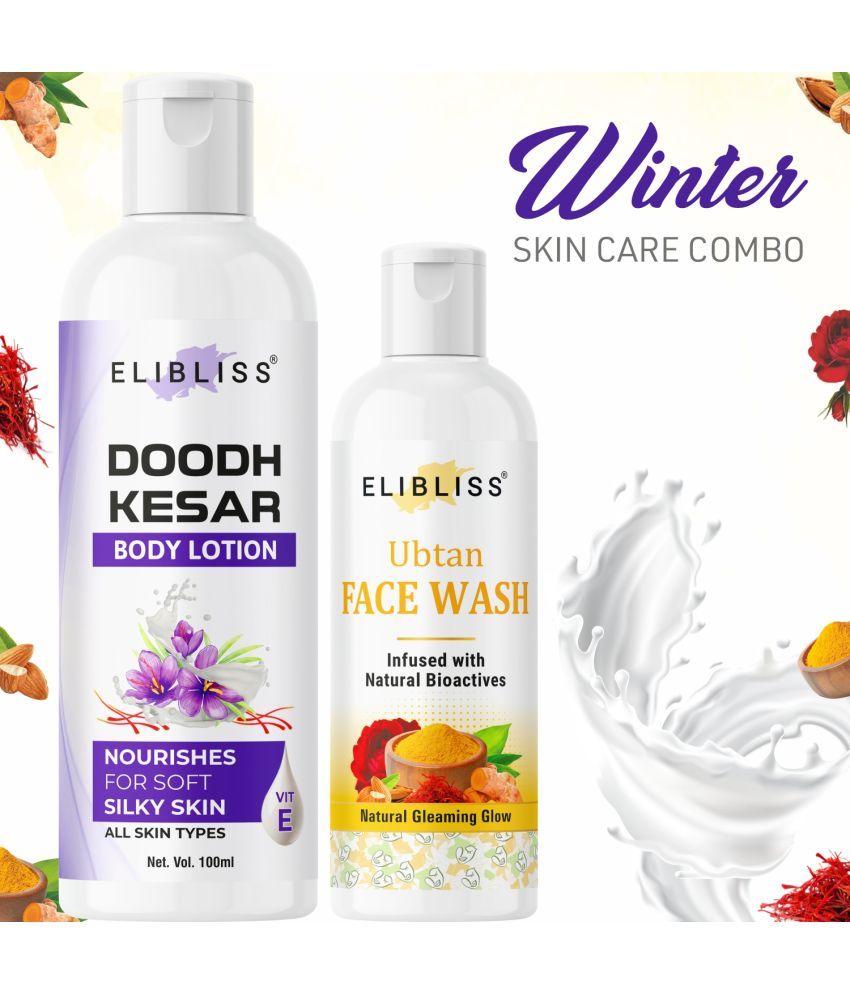     			Doodh Kesar Body Lotion with Ubtan Gel Based Face Wash for Pimple Control