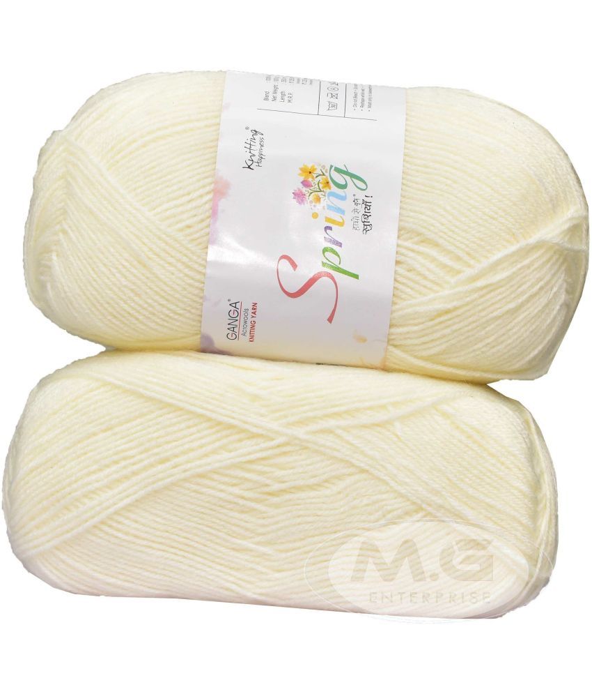     			GAN GA pring  Cream 600 gm Wool Ball Hand knitting wool -H Art-AEGF