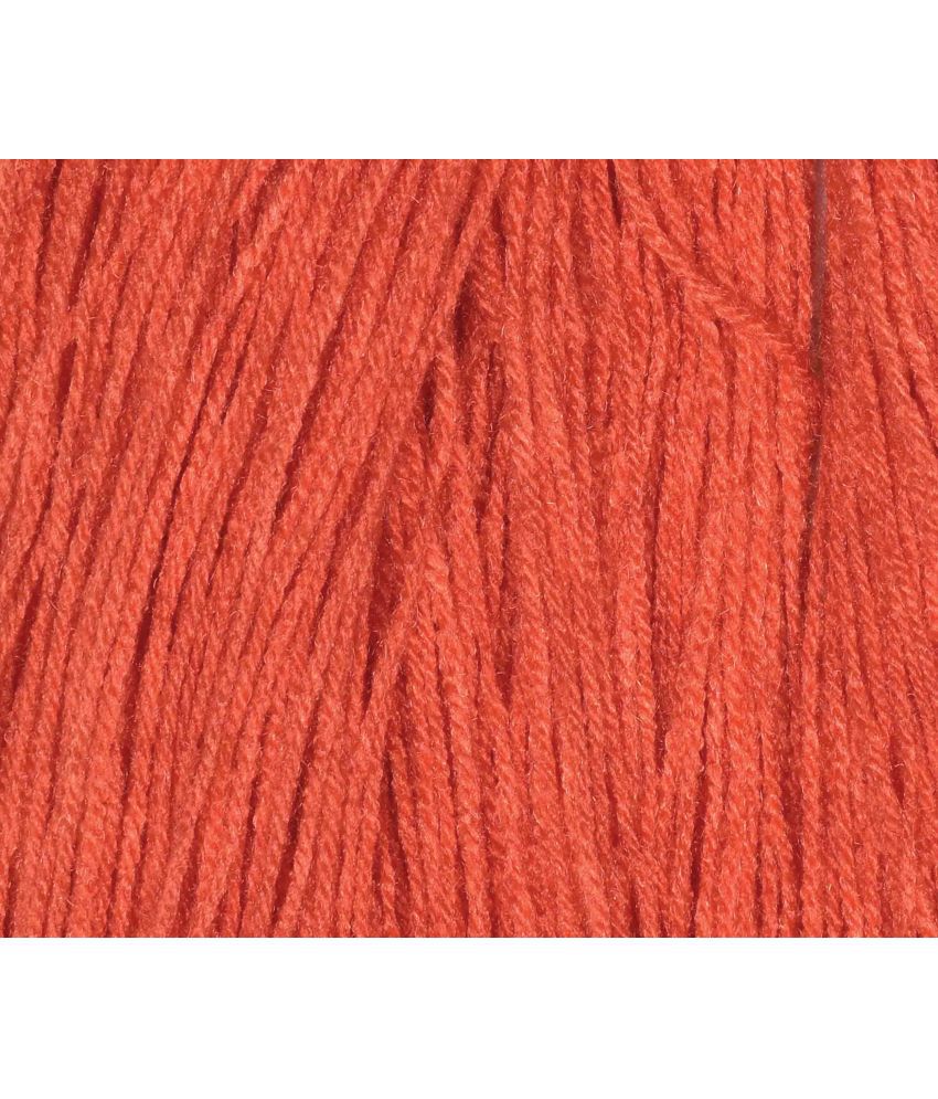     			H VARDHMAN Knitting Yarn Wool Li Orange 200 gm By H VARDHMA  EA