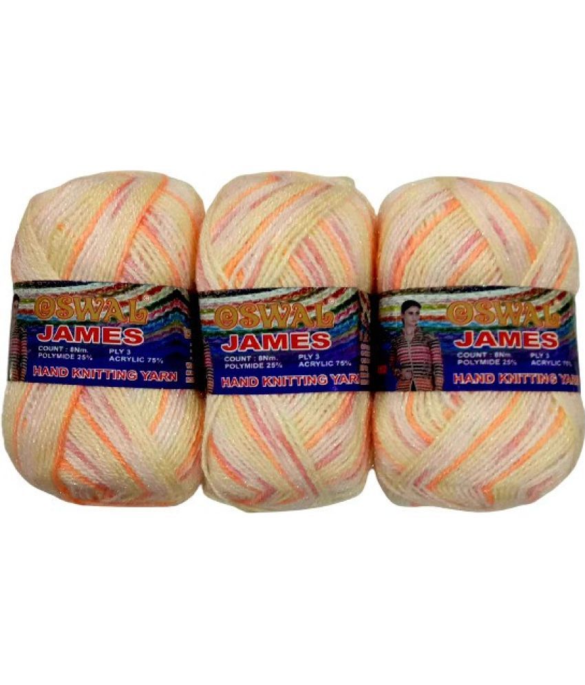     			James Knitting Yarn 3ply Wool, 300 gm Best Used with Knitting Needles, Crochet Needles Wool Yarn for Knitting. Shade no.3