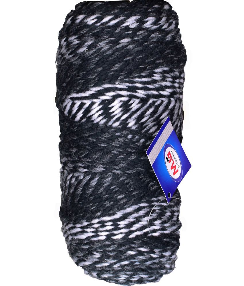     			Jiraf Black (300 gm)  Wool Ball Hand knitting wool / Art Craft soft fingering crochet hook yarn, needle knitting yarn thread dye G HD