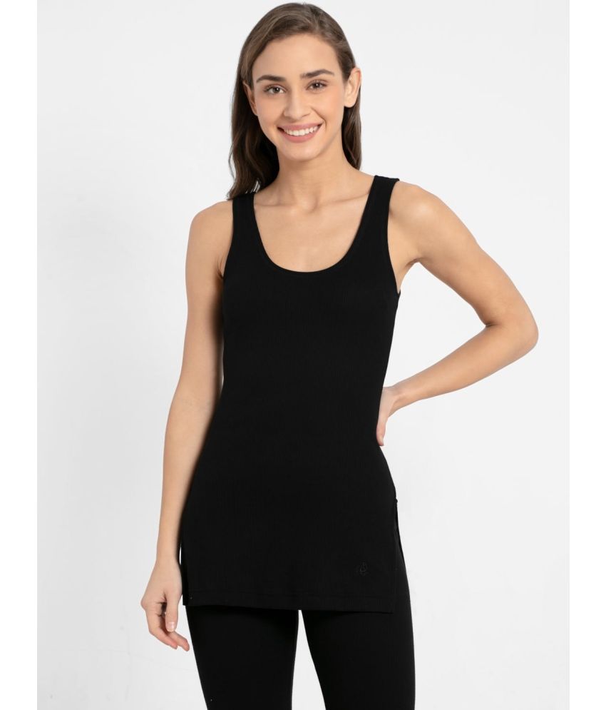     			Jockey 2500 Women Super Combed Cotton Rich Thermal Tank Top with Stay Warm Technology - Black