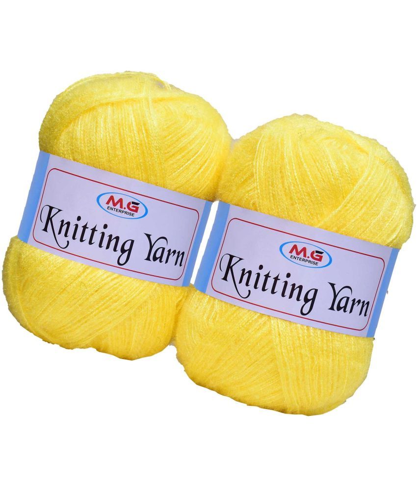     			Knitting Wool Yarn, Soft Fancy Feather Wool  Kacha Pila 400 gm- Art-HFI