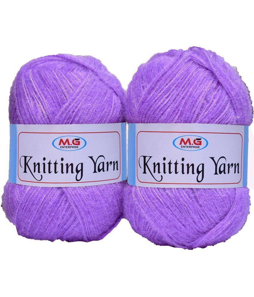     			Knitting Wool Yarn, Soft Fancy Feather Wool  Iris 200 gm- Art-HFH