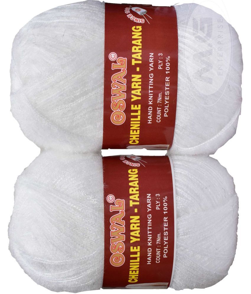     			Knitting Wool Yarn, Soft Tarang Feather Wool Ball White 400 gm  Best Used with Knitting Needles, Soft Tarang Wool Crochet NeedlesWool Yarn for Knitting