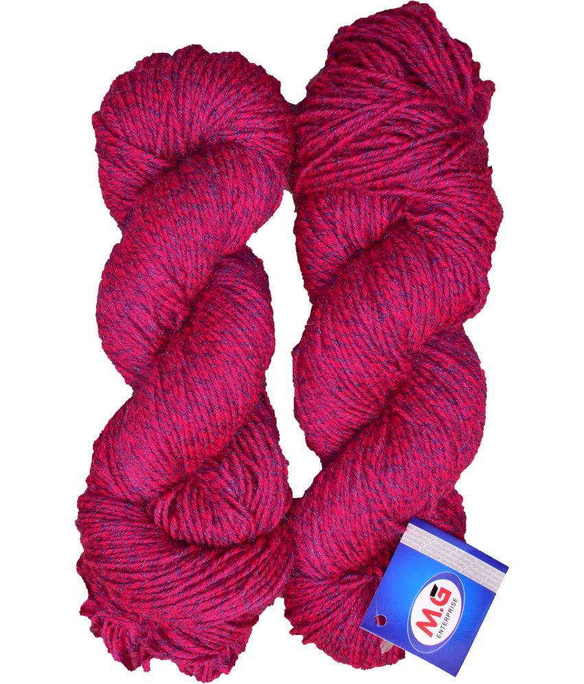     			Knitting Yarn Fusion Soft Wool, Magenta 400 gm  Best Used with Knitting Needles, Crochet Needles Wool Yarn for Knitting.