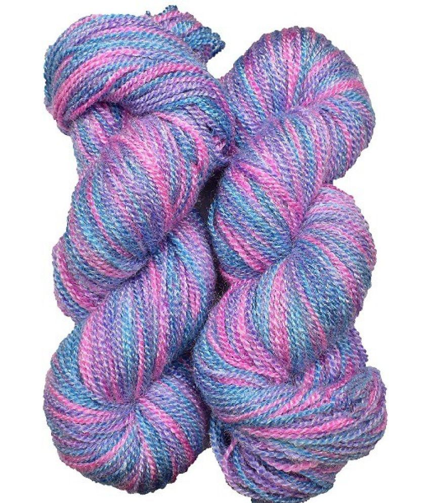     			Knitting Yarn Jannat Wool, Multi Purple 200 gm Best Used with Knitting Needles, Crochet Needles Wool Yarn for Knitting