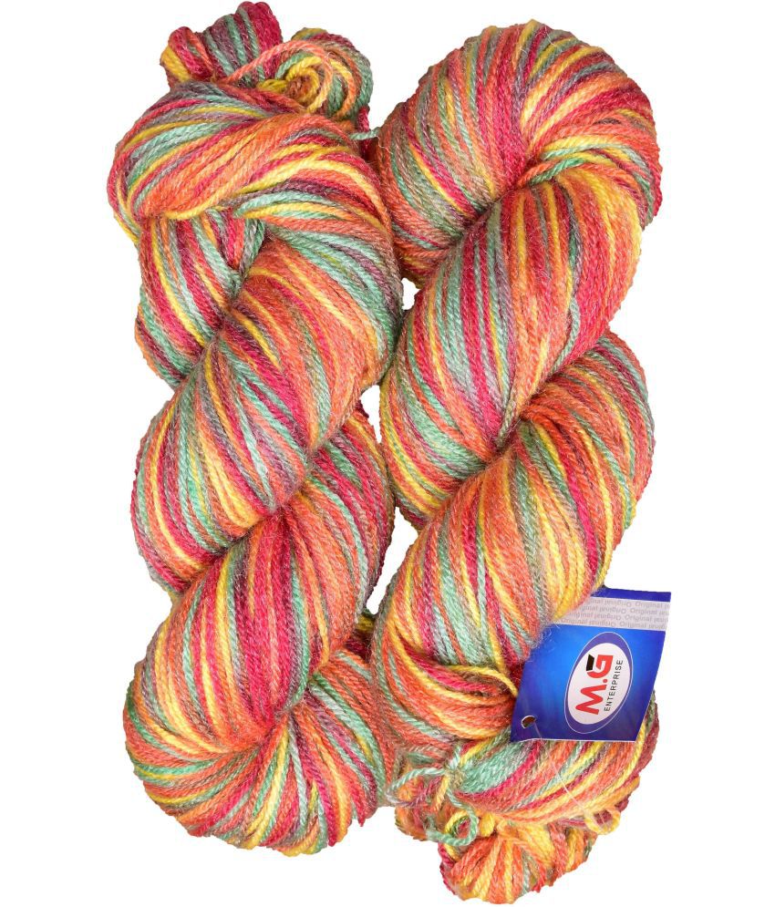     			Knitting Yarn Multi Wool, Red Berry  400 gm  Best Used with Knitting Needles, Crochet Needles Wool Yarn for Knitting.