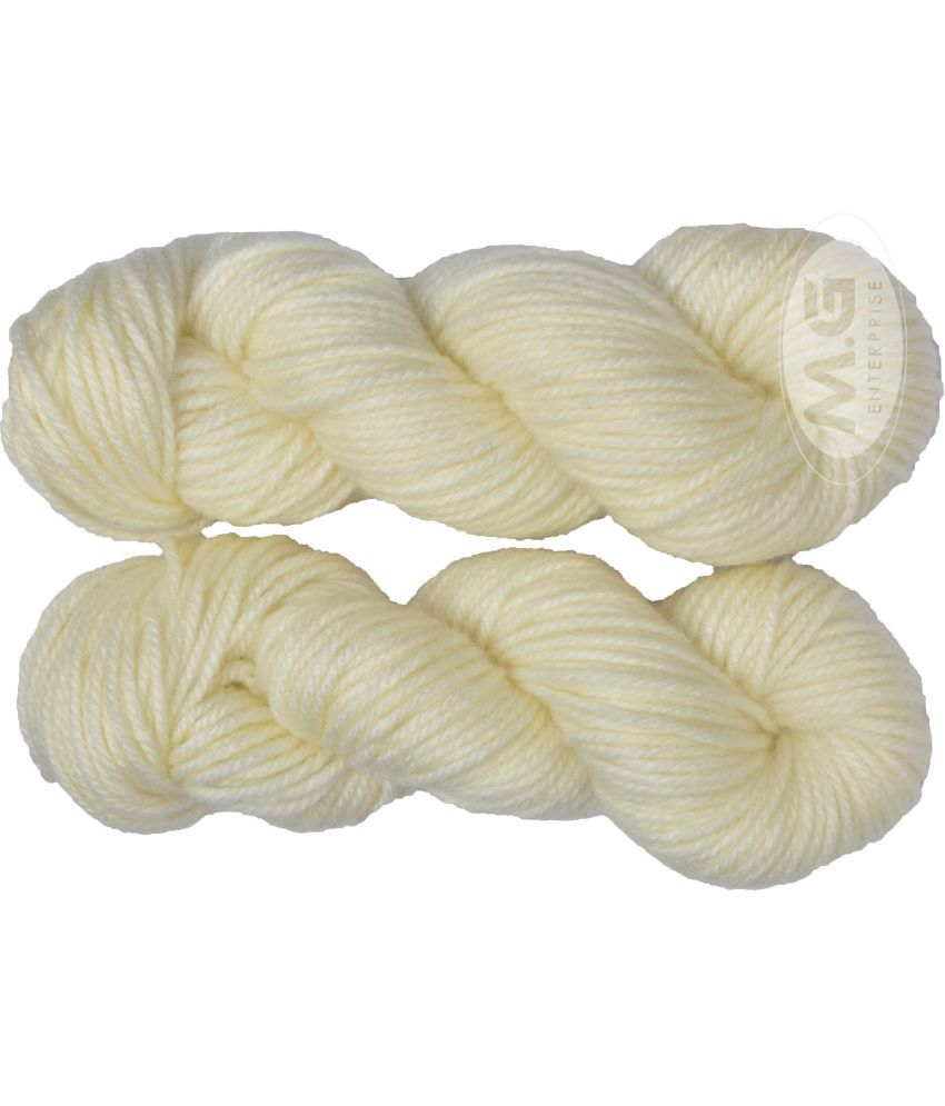    			Knitting Yarn Thick Chunky Wool, Varsha Cream 400 gm  Best Used with Knitting Needles, Crochet Needles Wool Yarn for Knitting. By Oswal J KG